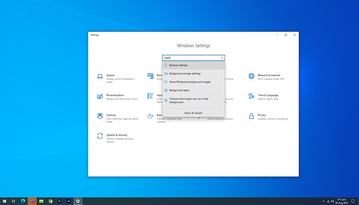 如何在Windows 11中使用備份和還原 - 步驟 1