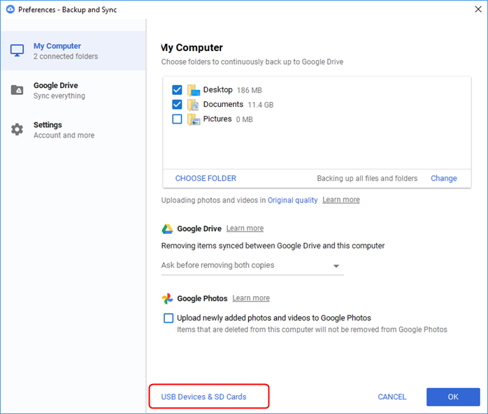 使用備份與同步備份sd卡