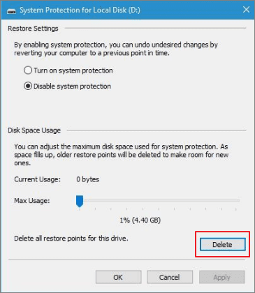 刪除之前的系統映像並建立新的Windows 10/8/7系統映像
