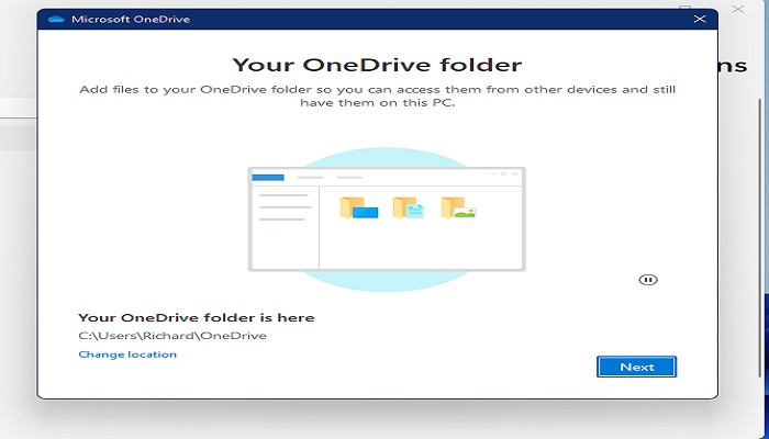 在Windows 11中使用OneDrive備份檔案 - 步驟 3