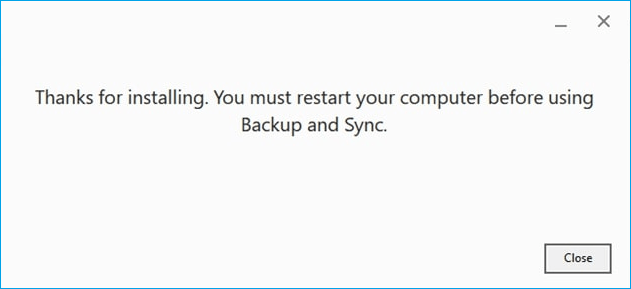 同意重新啟動電腦