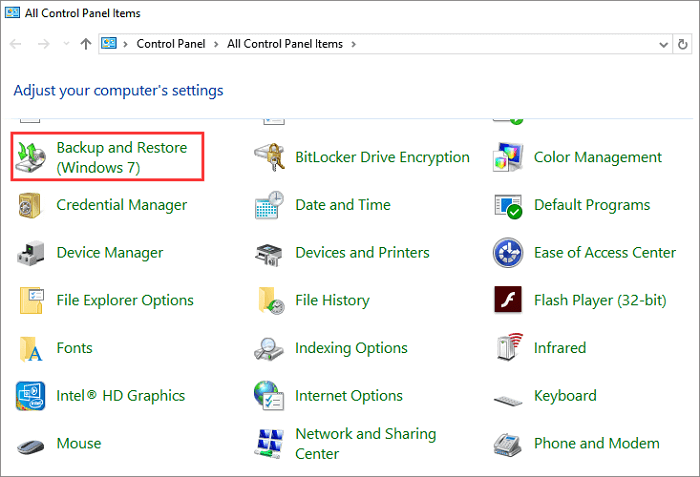 打開Windows備份工具,僅備份Windows 10中更改的檔案