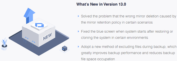EaseUS Todo Backup 13.0新功能