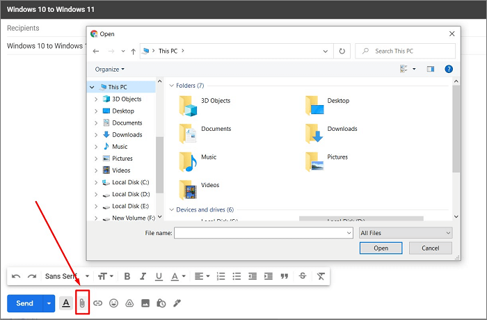 用email傳輸檔案