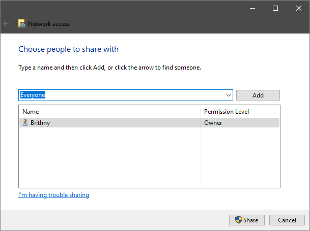使用共用資料夾將舊電腦上的檔案共用到新電腦上-2