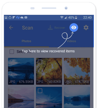 預覽掃描找到的檔案