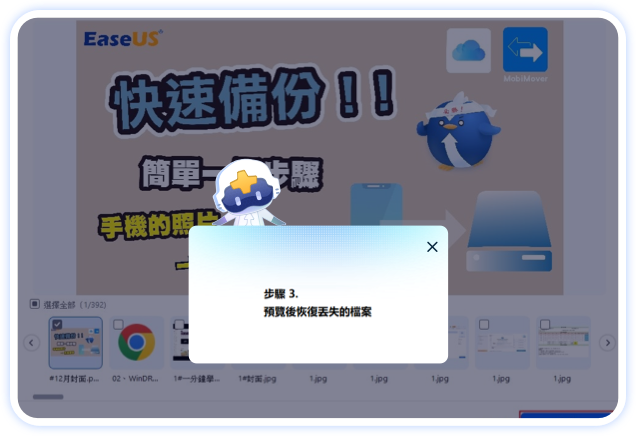 preview and recover data