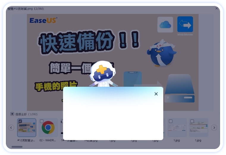 preview and recover data